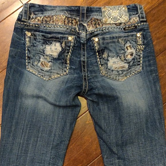 Miss Me Mid Rise Easy Boot Jeans SIZE 27 - Picture 3 of 6
